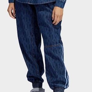 ADIDAS X IVY PARK. MONOGRAM DENIM TRACK PANTS